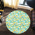 Tropical Plumeria Blue Round Carpet - AH - Polynesian Pride