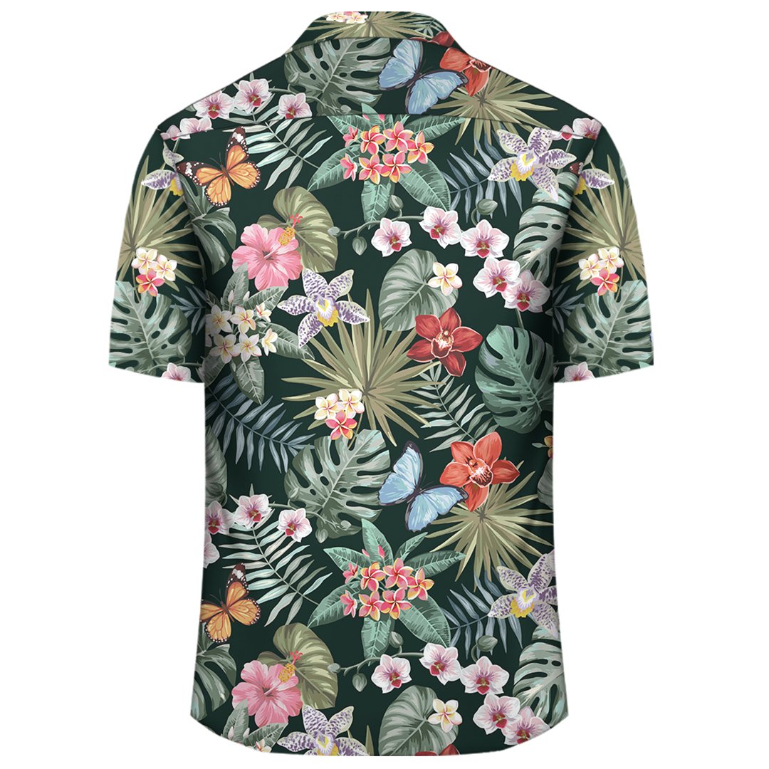 Tropical Plumeria Pattern With Palm Leaves Hawaiian Shirt - Polynesian Pride