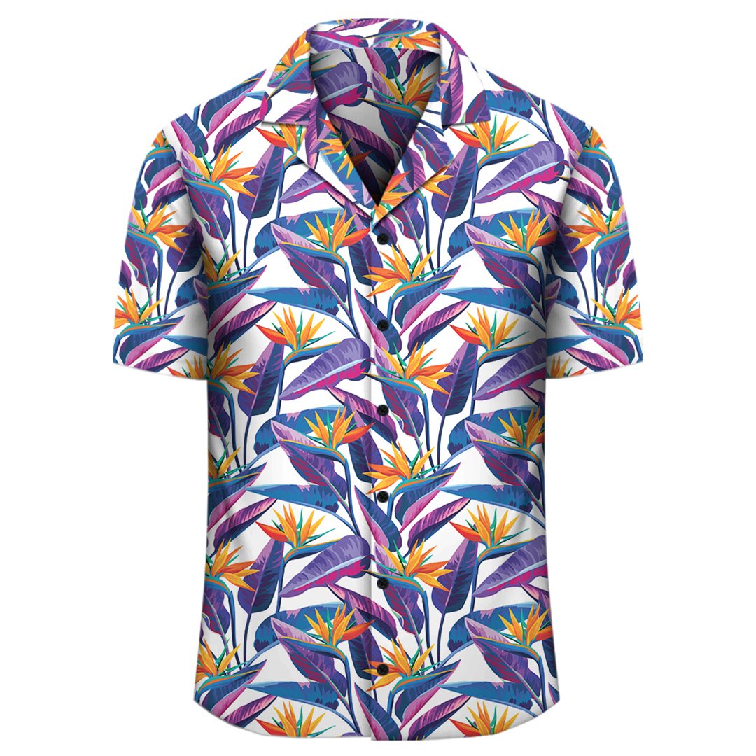 Tropical Strelitzia Hawaiian Shirt - Polynesian Pride