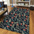 Tropical Strelitzia Black Area Rug - AH - Polynesian Pride