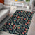 Tropical Strelitzia Black Area Rug - AH - Polynesian Pride