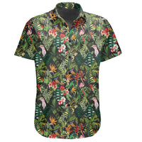 Hawaiian Shirt - Tropical Flamingo Hibiscus Shirt - Polynesian Pride