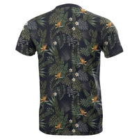Hawaii Tropical Leaves and Flowers In The Night Style T Shirt - Polynesian Pride