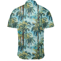 Hawaiian Shirt - Tropical Palm Trees Blue Shirt - Polynesian Pride