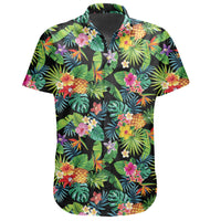 Hawaiian Shirt - Tropical Pattern With Pineapples, Palm Leaves And Flowers Shirt - Polynesian Pride
