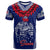 Custom Toa Samoa T Shirt Ulafala Style Samoa Warriors LT7 Blue - Polynesian Pride