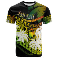 Custom Fiji Day T Shirt Flying Fijians Masi Kesa Style Reggae LT7 Reggae - Polynesian Pride