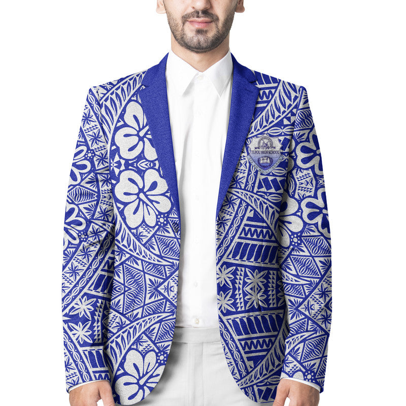 Tonga Tupou High School Blazer Kupesi Vibes - Blue LT8 Unisex Blue - Polynesian Pride