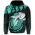 Hawaii Polynesian Aumakua Hammerhead Shark Hoodie Cloud Style Turquoise - Polynesian Pride