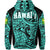 Polynesian Kanaka Maoli Hawaii Hoodie Turquoise Gel Style - Polynesian Pride