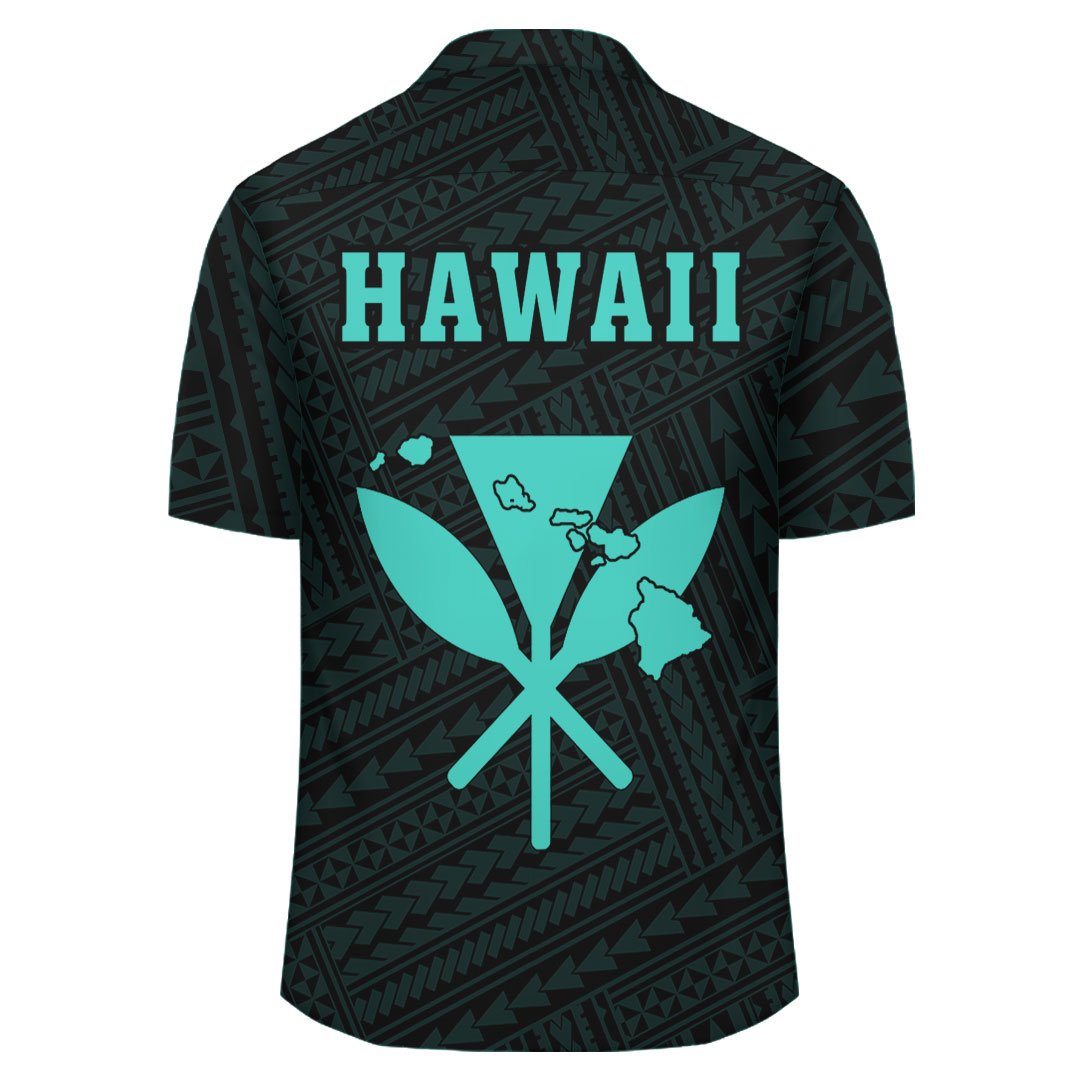 Kakau Polynesian Kanaka Map Hawaii Shirt - Turquoise - Polynesian Pride