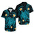 Hawaiian Turtle Plumeria Mixed Polynesian Hawaiian Shirt Turquoise Style LT9 Unisex Turquoise - Polynesian Pride