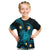 Custom Hawaii T Shirt Hawaiian Turtle Plumeria Mixed Polynesian Turquoise Style LT9 Kid Turquoise - Polynesian Pride