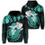 Hawaii Polynesian Aumakua Hammerhead Shark Hoodie Cloud Style Turquoise Unisex Turquoise - Polynesian Pride