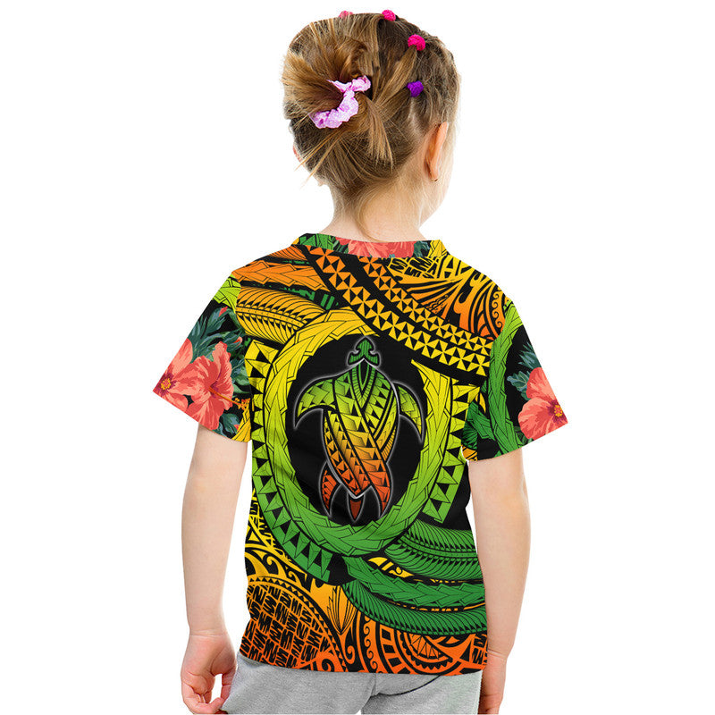 Polynesian Turtle T Shirt Circle Turtle Hibiscus Reggae LT9 - Polynesian Pride