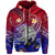 Custom Hawaii Hoodiean Turtle Plumeria Mixed Polynesian Style LT9 Zip Hoodie Gradient - Polynesian Pride