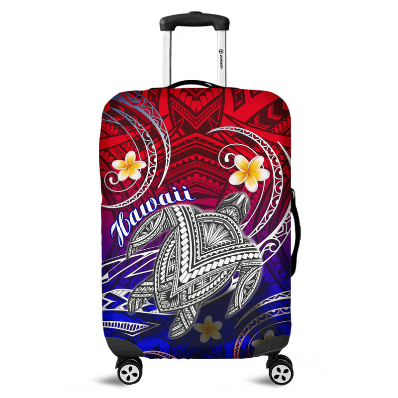 Hawaii Luggage Cover Hawaiian Turtle Plumeria Mixed Polynesian Style LT9 Gradient - Polynesian Pride