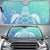 Turtle Gardiant Background Car Sun Shade AH Auto Sun Shade Universal Fit White - Polynesian Pride
