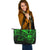 Tuvalu Leather Tote - Green Color Cross Style - Polynesian Pride