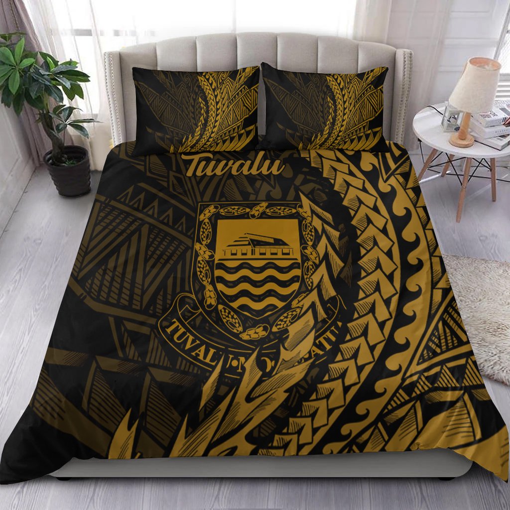 Tuvalu Bedding Set - Wings Style Black - Polynesian Pride