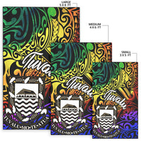 Tuvalu Area Rug - Rainbow Polynesian Pattern - Polynesian Pride