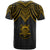 Tuvalu Custom T Shirt Polynesian Armor Style Gold - Polynesian Pride