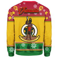 Vanuatu Christmas Sweater - Santa Claus Polynesian Tattoo - Polynesian Pride