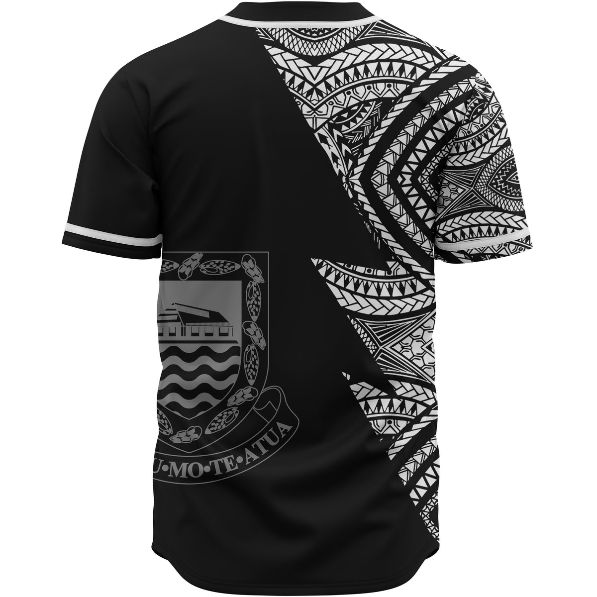 Tuvalu Custom Personalized Baseball Shirt - Flash Style White - Polynesian Pride