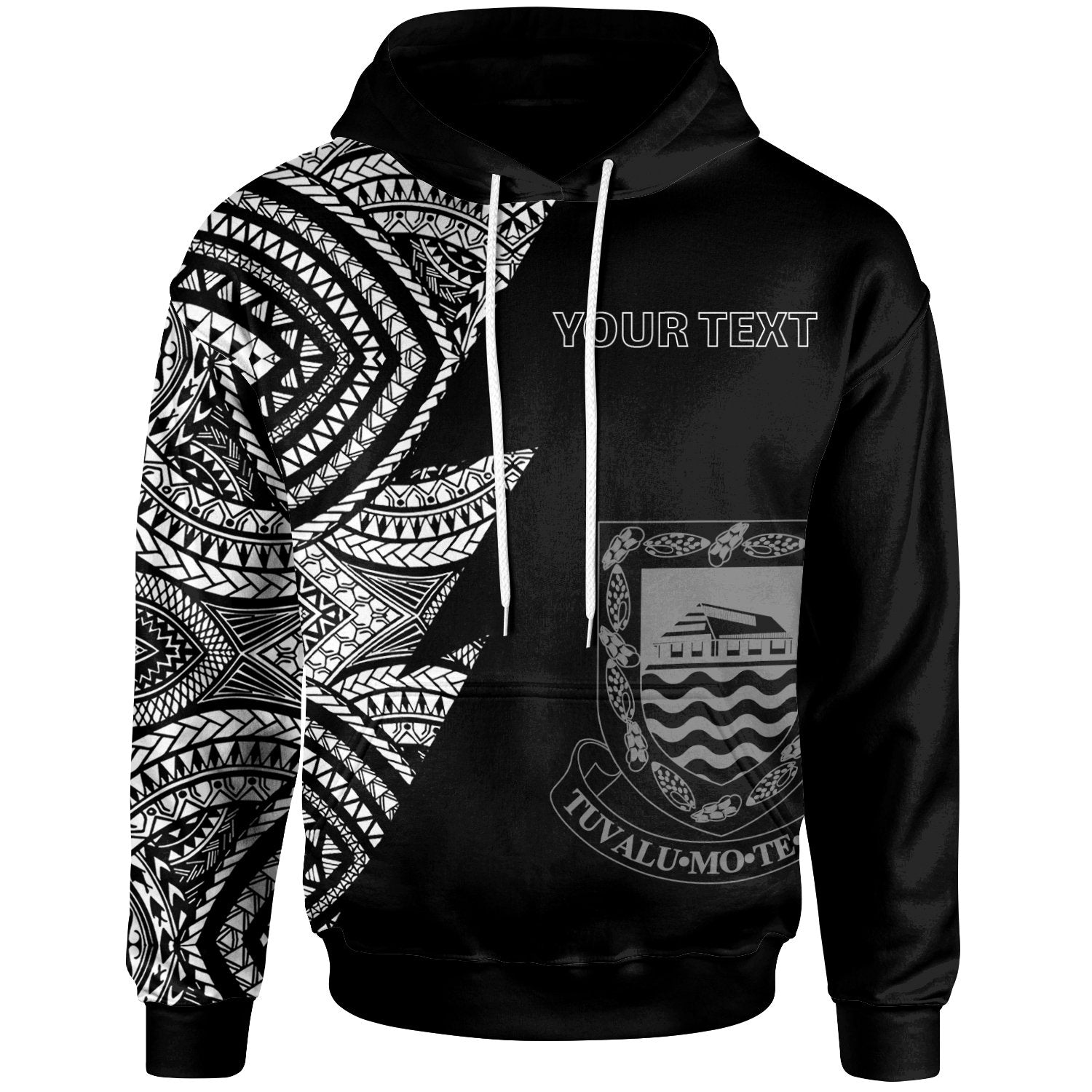 Tuvalu Custom Personalized Hoodie Flash Style White Unisex White - Polynesian Pride