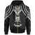 Tuvalu Zip up Hoodie Polynesian Armor Style Black Unisex Black - Polynesian Pride