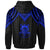 Tuvalu Custom Zip up Hoodie Polynesian Armor Style Blue - Polynesian Pride