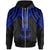 Tuvalu Zip up Hoodie Polynesian Armor Style Blue Unisex Blue - Polynesian Pride