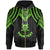 Tuvalu Custom Zip up Hoodie Polynesian Armor Style Green Unisex Green - Polynesian Pride