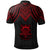 Tuvalu Custom Polo Shirt Polynesian Armor Style Red - Polynesian Pride