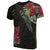 Tuvalu T Shirt Tuvaluan Coat of Arms Hibiscus Palm Leaves Unisex Black - Polynesian Pride