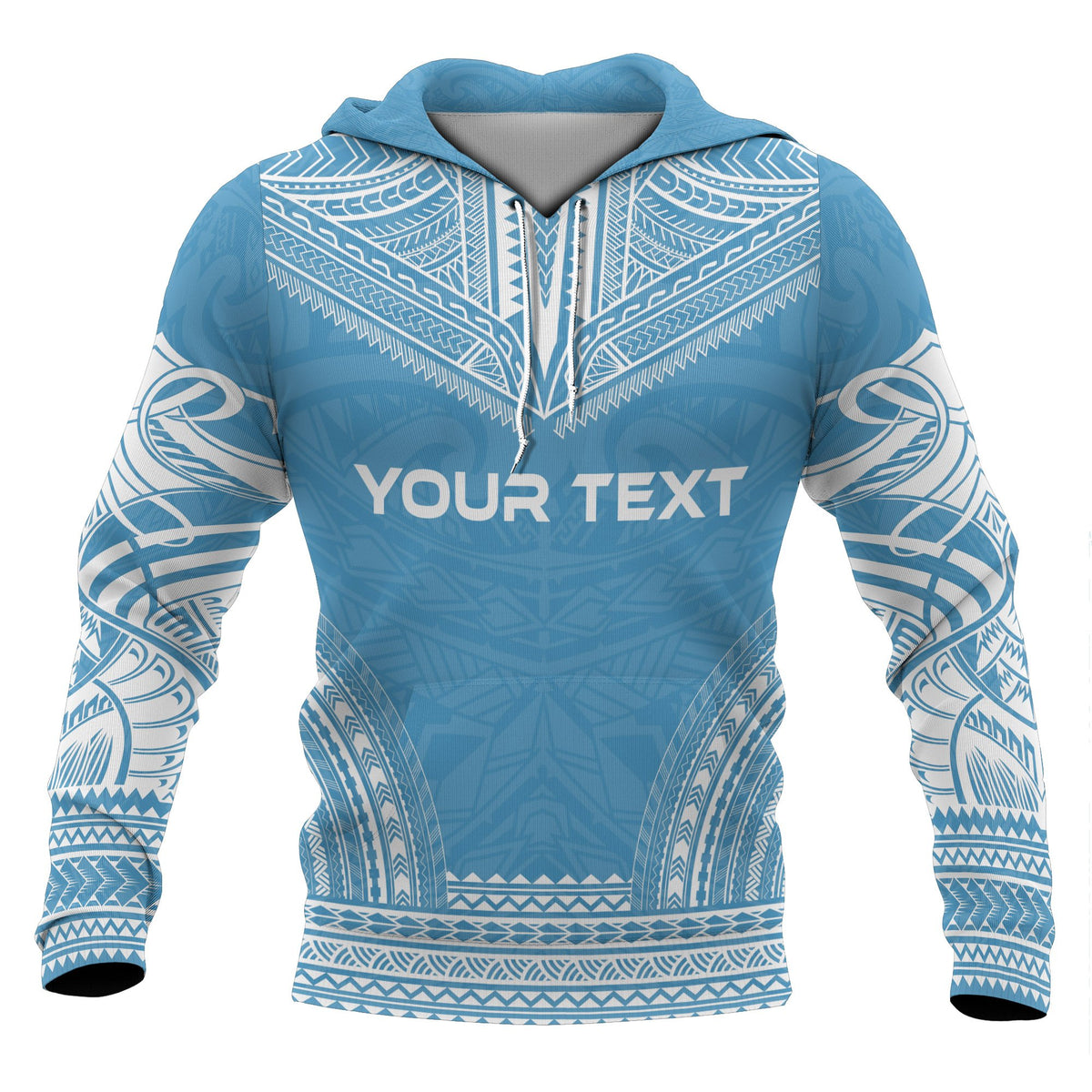 Tuvalu Polynesian Chief Custom Hoodie Flag Version - Polynesian Pride