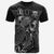 Tuvalu T Shirt Tuvaluan Coat of Arms Turtle Hibiscus Black Unisex Black - Polynesian Pride