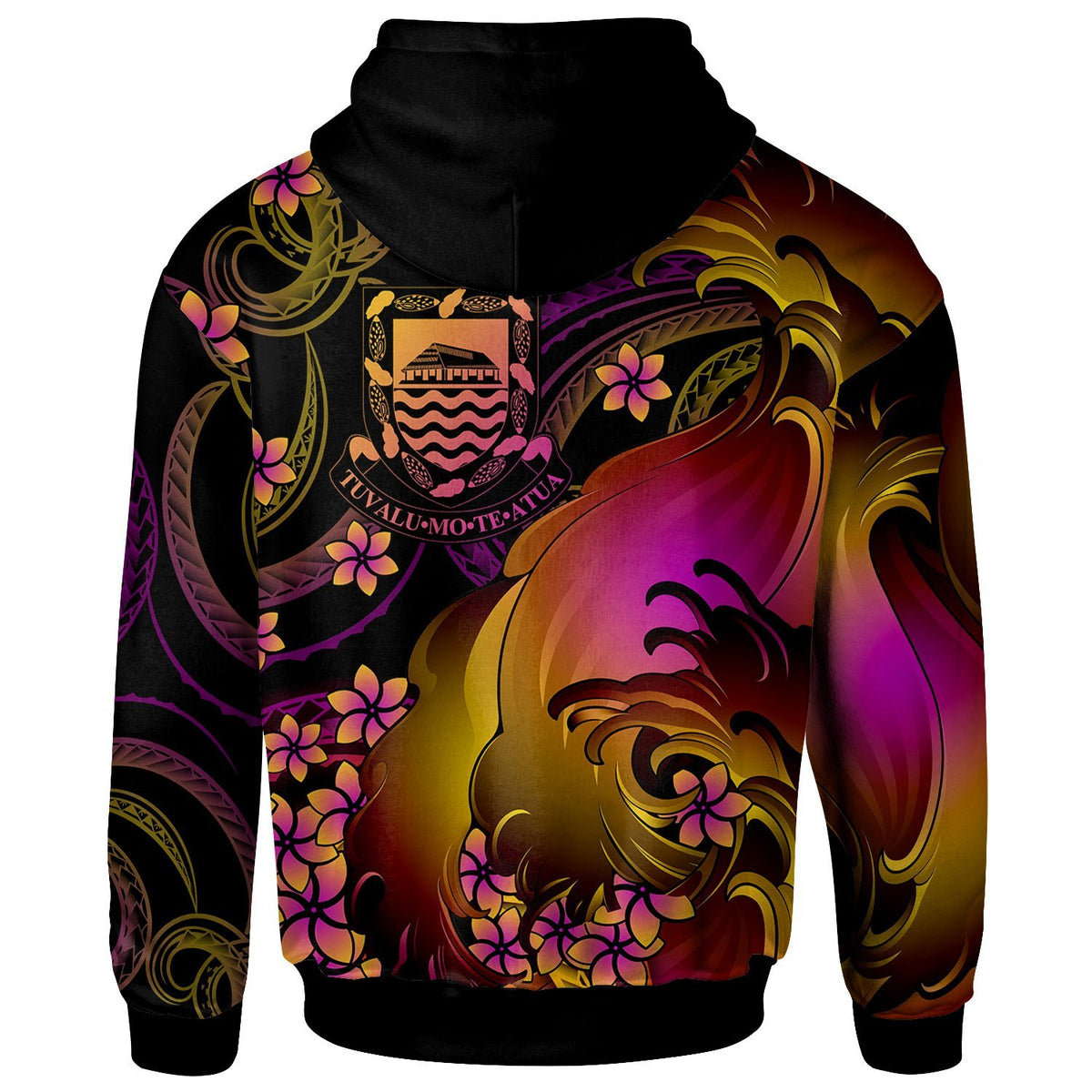 Tuvalu Custom Hoodie Tuvalu in wave - Polynesian Pride