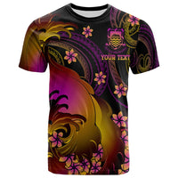 Tuvalu Custom T Shirt Tuvaluan in wave Unisex Black - Polynesian Pride