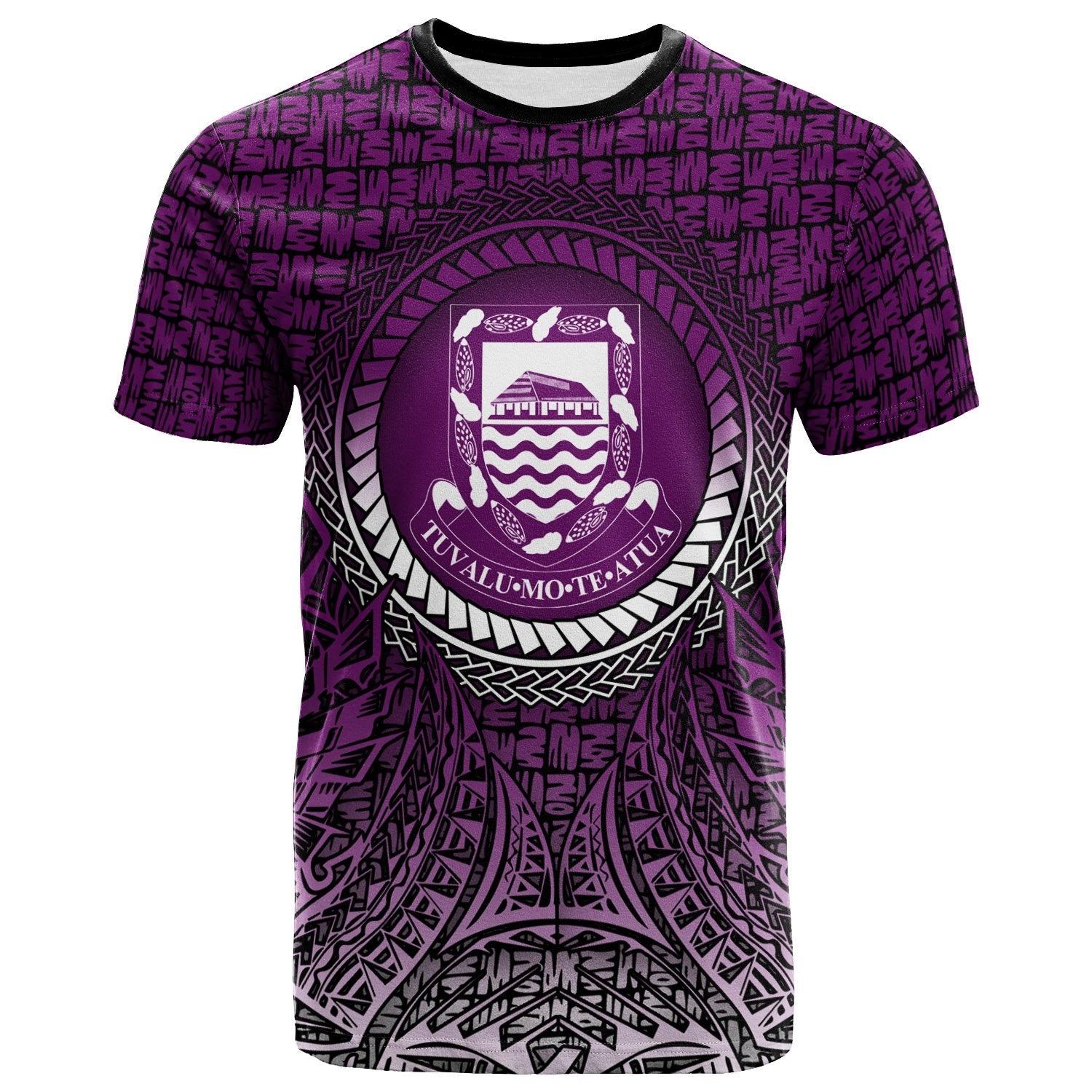 Tuvalu T Shirt Circle Pattern Purple Unisex Purple - Polynesian Pride