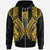 Tuvalu Zip up Hoodie Polynesian Lion Head Gold Style Unisex Gold - Polynesian Pride