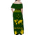 Federated States of Micronesia United Nations Day Women Off Shoulder Long Dress Green Simple World Map Version LT9 - Polynesian Pride