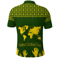 Federated States of Micronesia United Nations Day Polo Shirt Green Simple World Map Version LT9 - Polynesian Pride