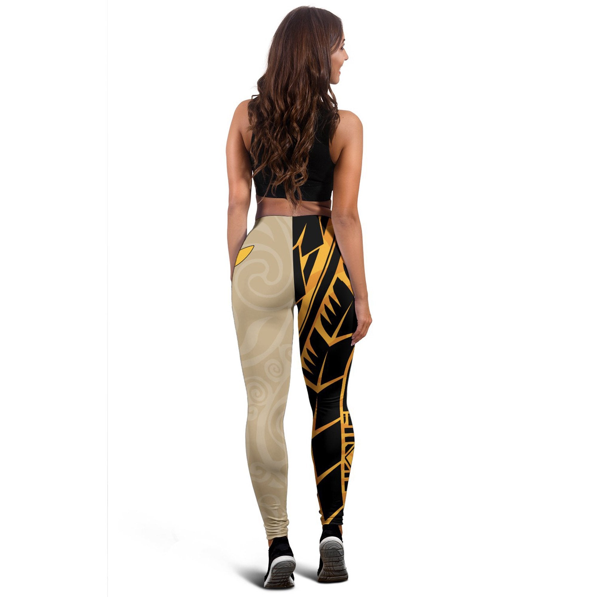 Hawaii Women's Leggings - Polynesian Wild Style Gold - Polynesian Pride