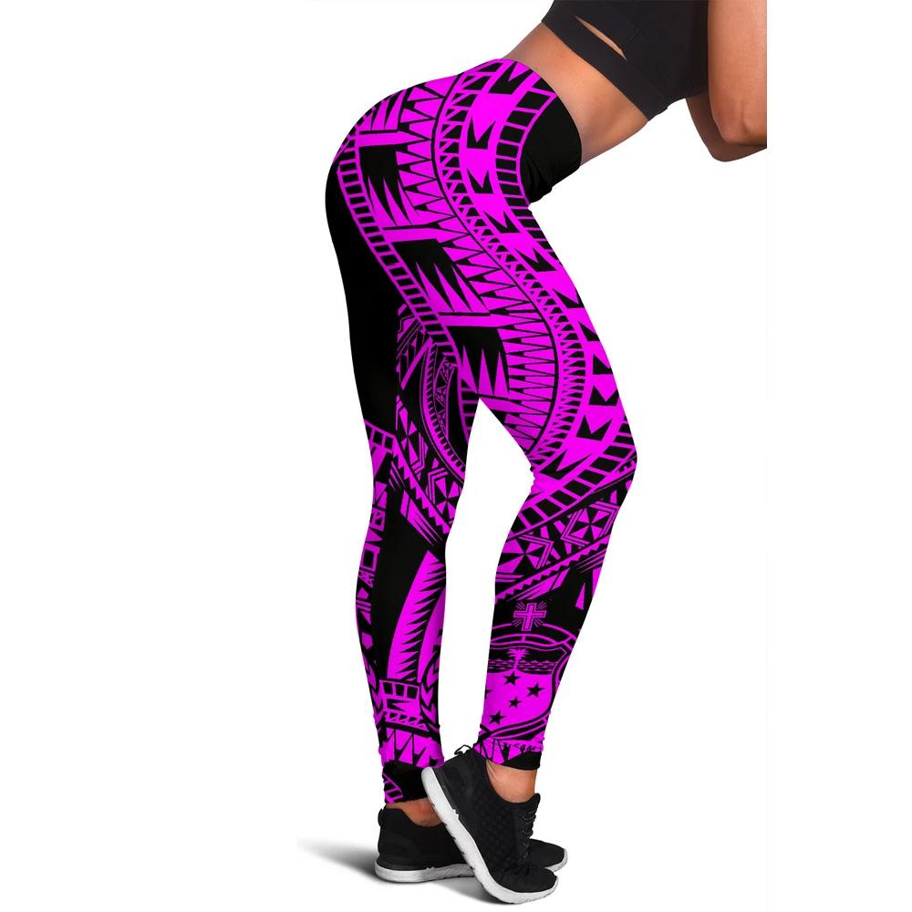 Samoa Women Leggings Polynesian Pattern Pink Pink - Polynesian Pride