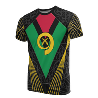 Vanuatu T Shirt Vanuatuan Flag Coat of Arms Spotlight Style Unisex Black - Polynesian Pride