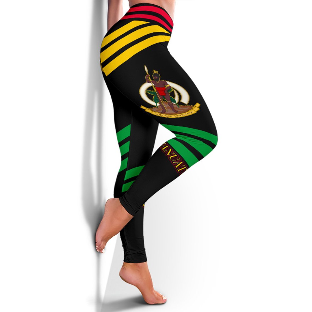 Vanuatu Leggings - Line Style Black - Polynesian Pride