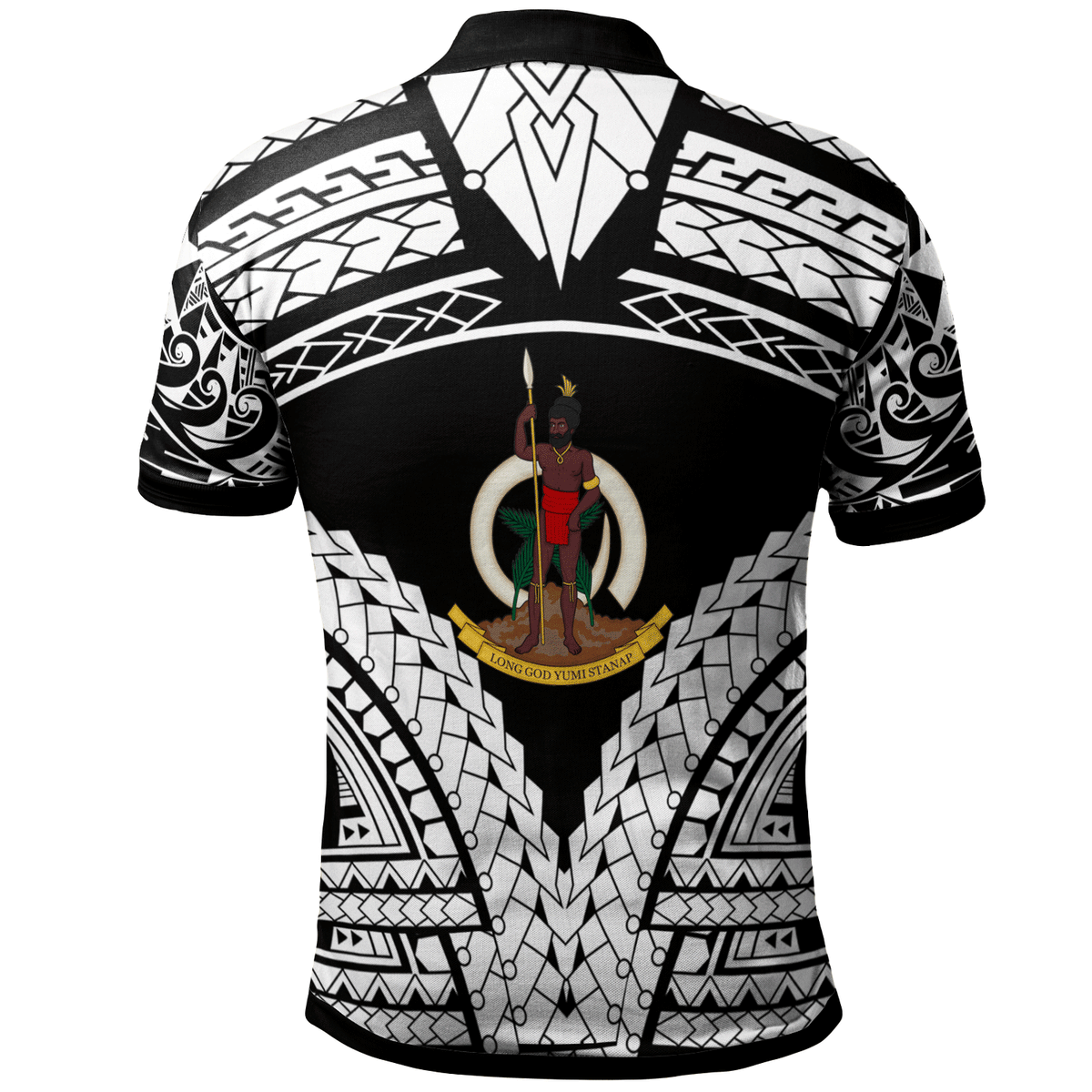 Vanuatu Polo Shirt A Piece Of My Heart White Color - Polynesian Pride