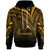 Vanuatu Hoodie Gold Color Cross Style Unisex Black - Polynesian Pride