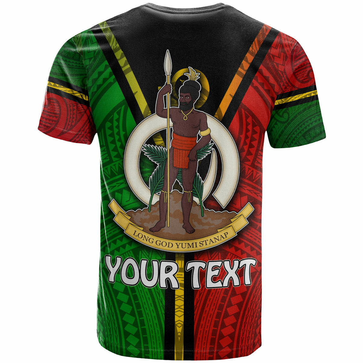 Vanuatu T Shirt Custom Vanuatu Flag Style T Shirt LT10 - Polynesian Pride